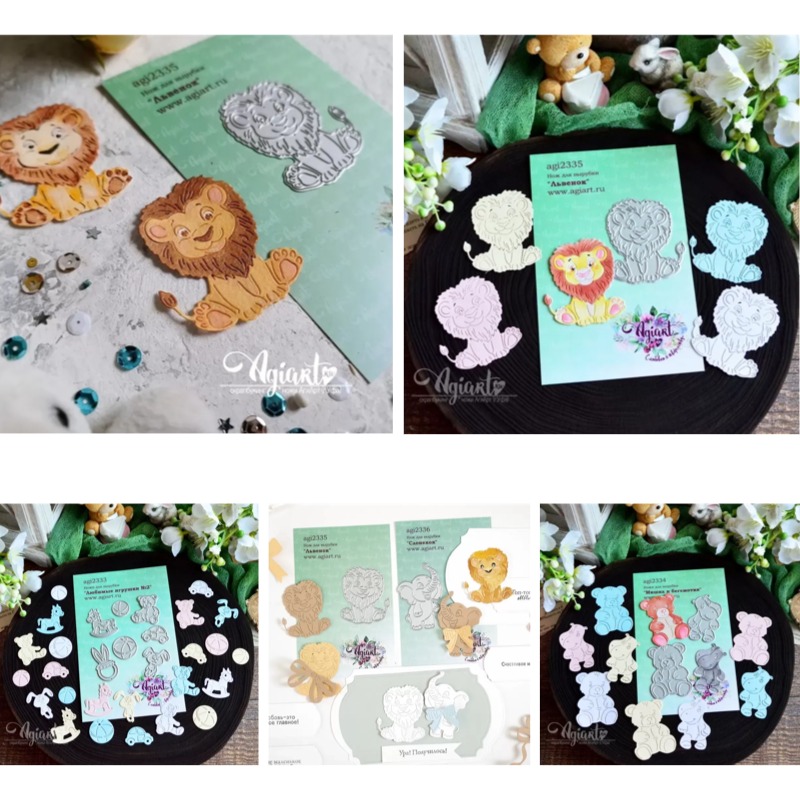 Baby Food Book - 赤ちゃん用のクマとカバのメタルダイカット 2026年新作 DIYダイモールド スクラップブッキング ペーパーメイキング カットクラフト