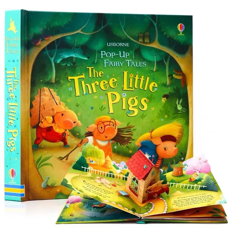 Baby Food Book - Usborneポップアップ3つの小さな柱の英語の写真ブック、3Dフラップ、子供のための読書本、赤ちゃんの英語言語を学ぶ
