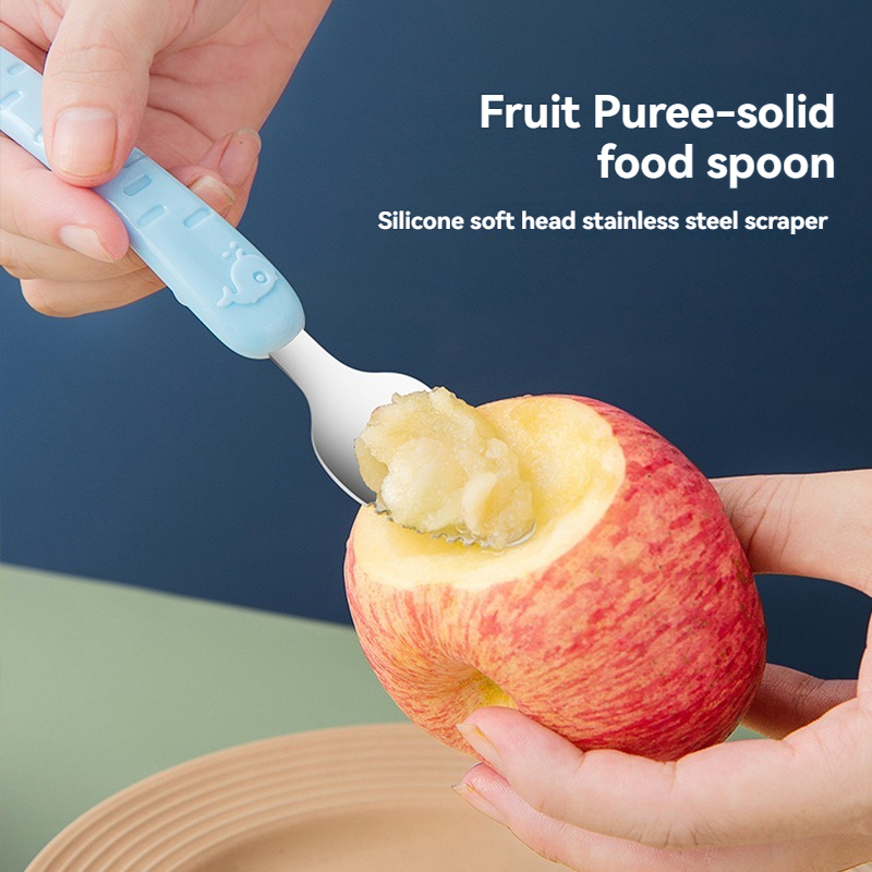 ベビーフードスクレーパースプーン - デュアルヘッドアップル - Baby Food Apple のレビューと価格