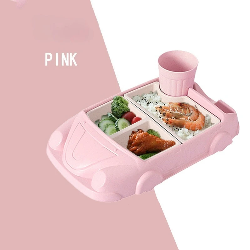 創造的な車型の竹繊維製ベビー用食器、食品グレードの漫画柄補完 - Baby Food With Fiber のレビューと価格