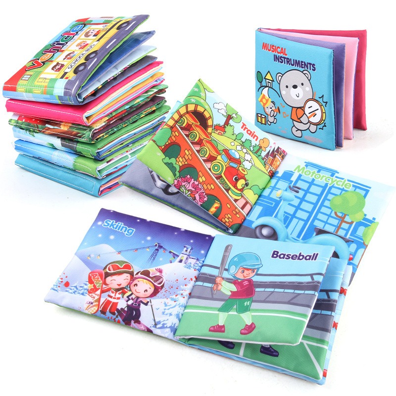 幼児早期教育用布製絵本 - 耐久性があり破れにくい、音の出る - Baby Food Book のレビューと価格