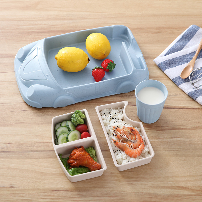 子供の竹繊維漫画の食品トレイ、幼稚園のローマの食器セット、ベ - Baby Food With Fiber のレビューと価格