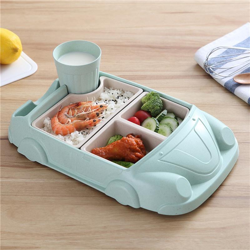食品グレードの竹繊維製ベビー食器、創造的なグリッドデザインの - Baby Food With Fiber のレビューと価格
