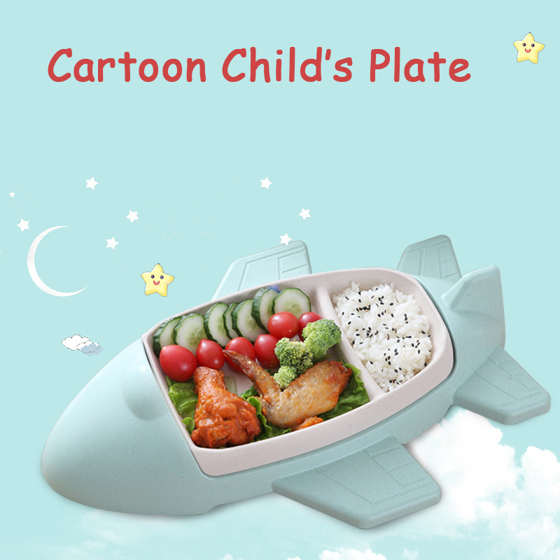 クリエイティブな漫画の車の飛行機のプレート、子供用の多機能フ - Baby Food With Fiber のレビューと価格