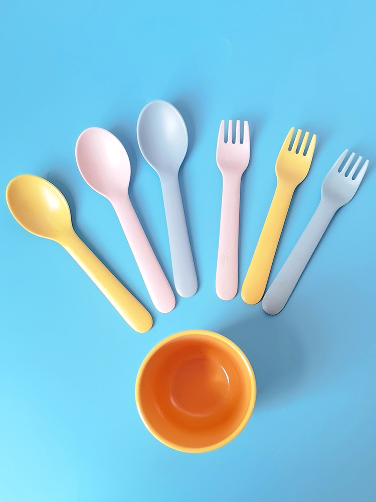 竹繊維フォークスプーンベビー補助食品トレーニングレストランフ - Baby Food With Fiber のレビューと価格